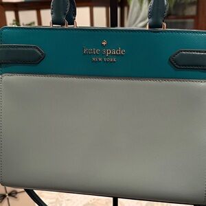 kate spade Two-Tone Teal and Light Blue Satchel